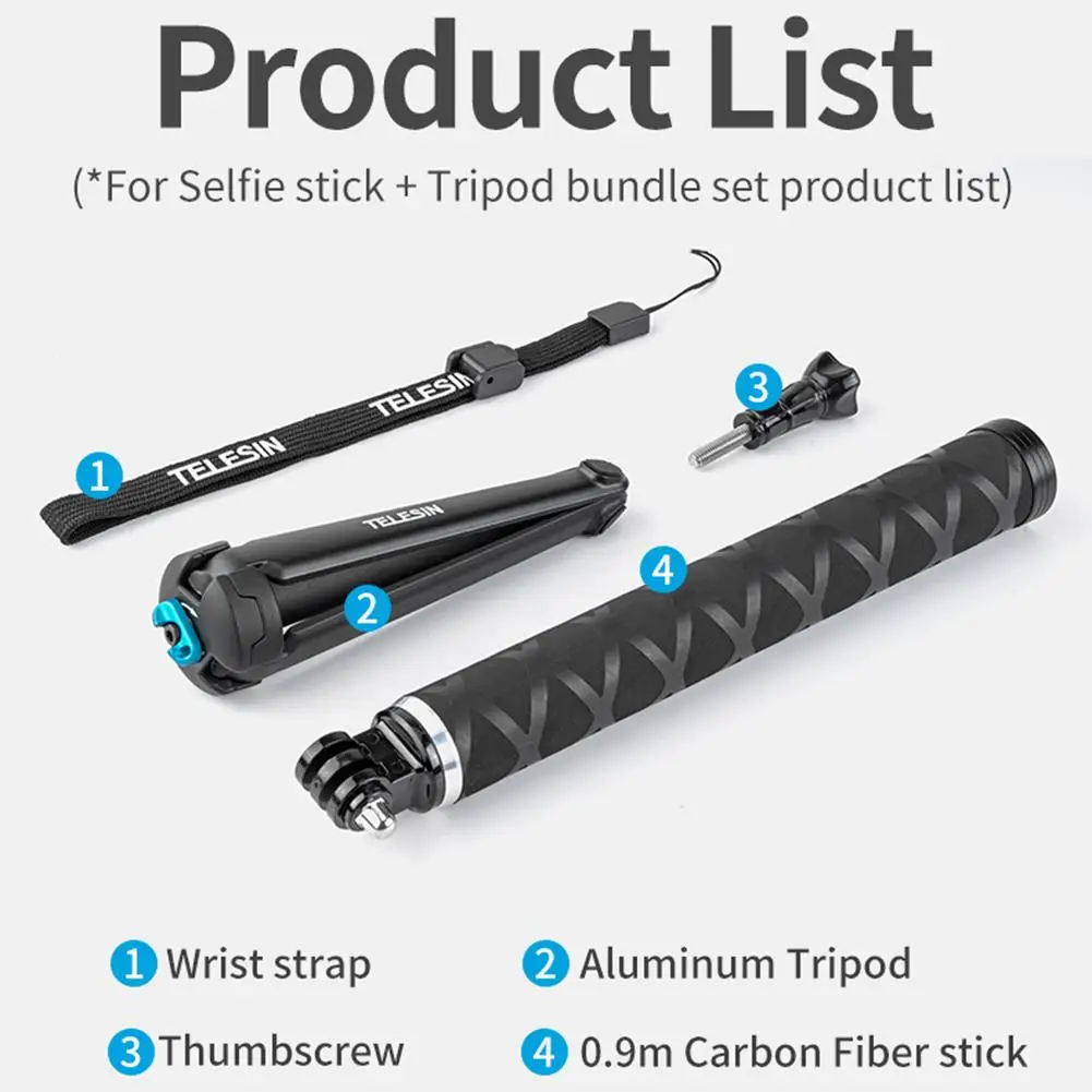 Штатив для селфи из углеродного волокна 90 см|Селфи-моноподы| |