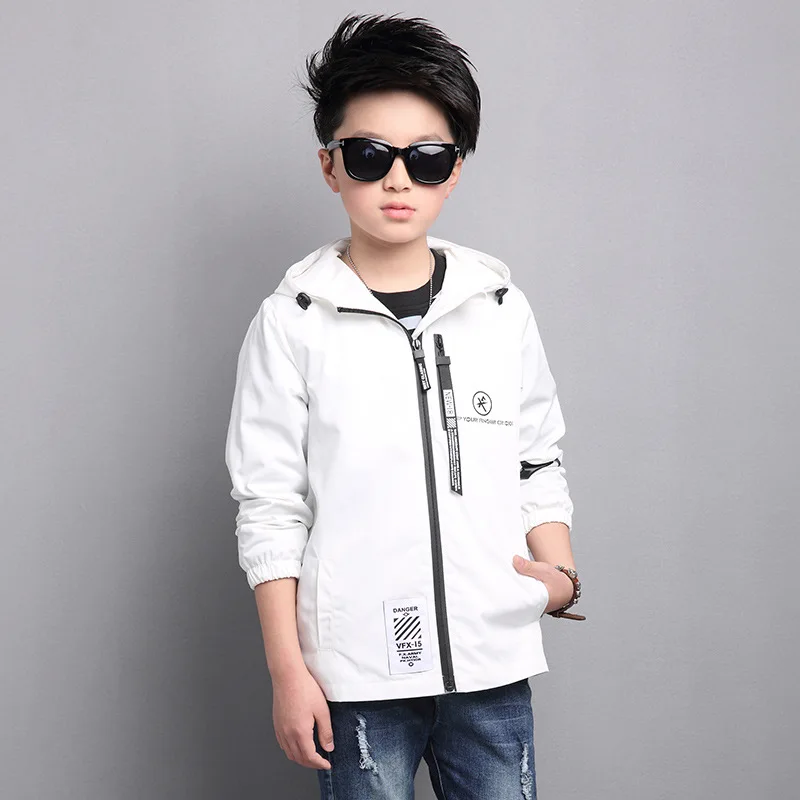 

Windbreaker Coat for Boy Spring Autumn Jacket for Boy Kid Clothes Hooded Jackets Kids Jacket Outerwear Teenage Trench 5-14Y