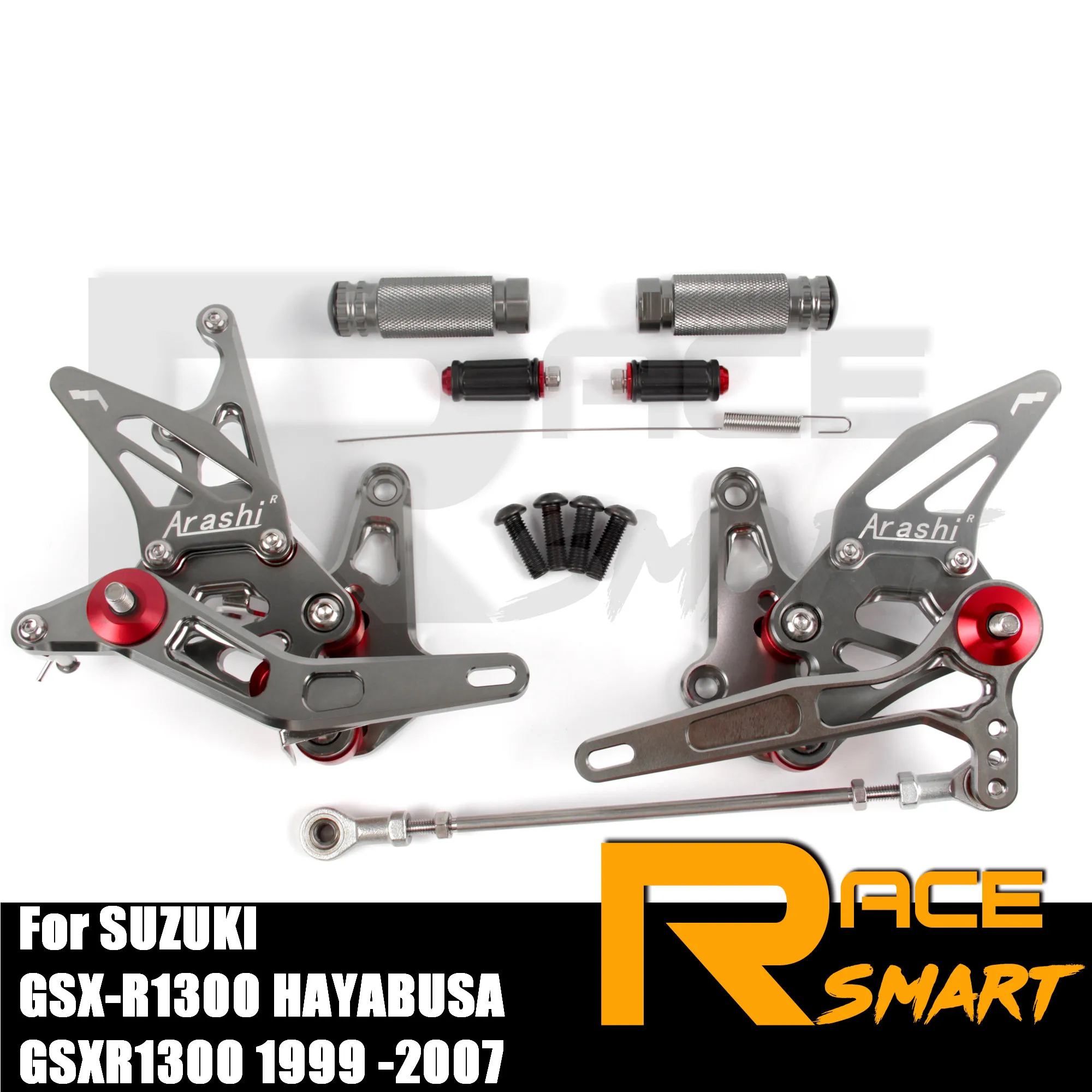 

For SUZUKI GSX-R1300 HAYABUSA GSXR1300 1999-2007 00 01 02 Motorcycle CNC Adjustable Rearset Rear Footrests Foot Rest Pegs Pedal