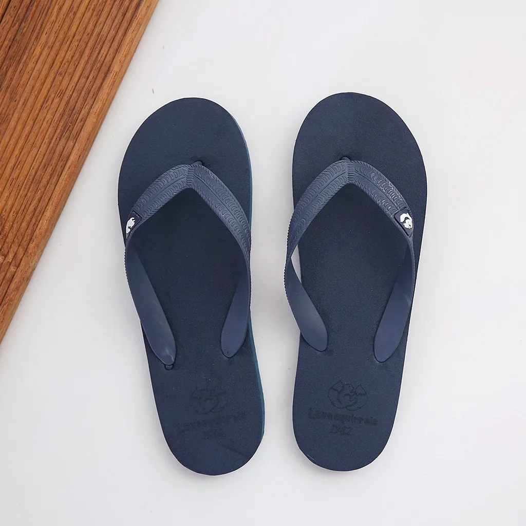 Шлепанцы мужские домашние Нескользящие сланцы для дома и пляжа однотонные