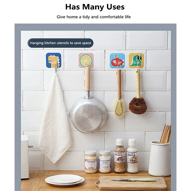 5 шт. крюк с Пробивной вилкой мультипликационное животное Настенное подвесное