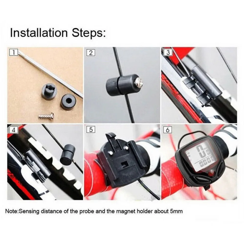 

Waterproof Bike Odometer Computer With LCD Digital Display Bicycle Odometer Speedometer Cycling Wired Stopwatch Bike Accessories