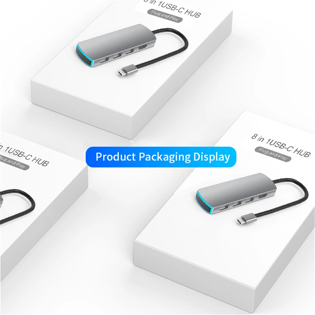 USB C концентратор адаптер Type c 3 0 к HDMI 4K SD/TF кардридер RJ45 PD зарядный для MacBook Pro