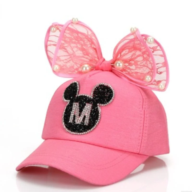 Детская бейсболка MAERSHEI 2021 летняя женская с бантом и жемчугом Солнцезащитная