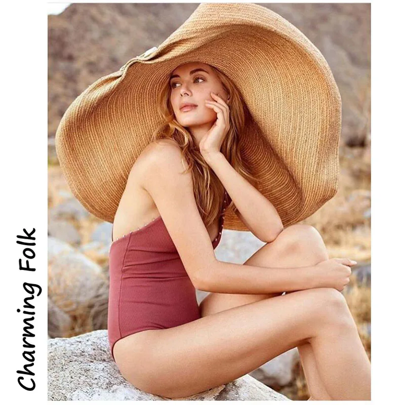 Шляпа от солнца с широкими полями 25 см большая пляжная шляпа для женщин