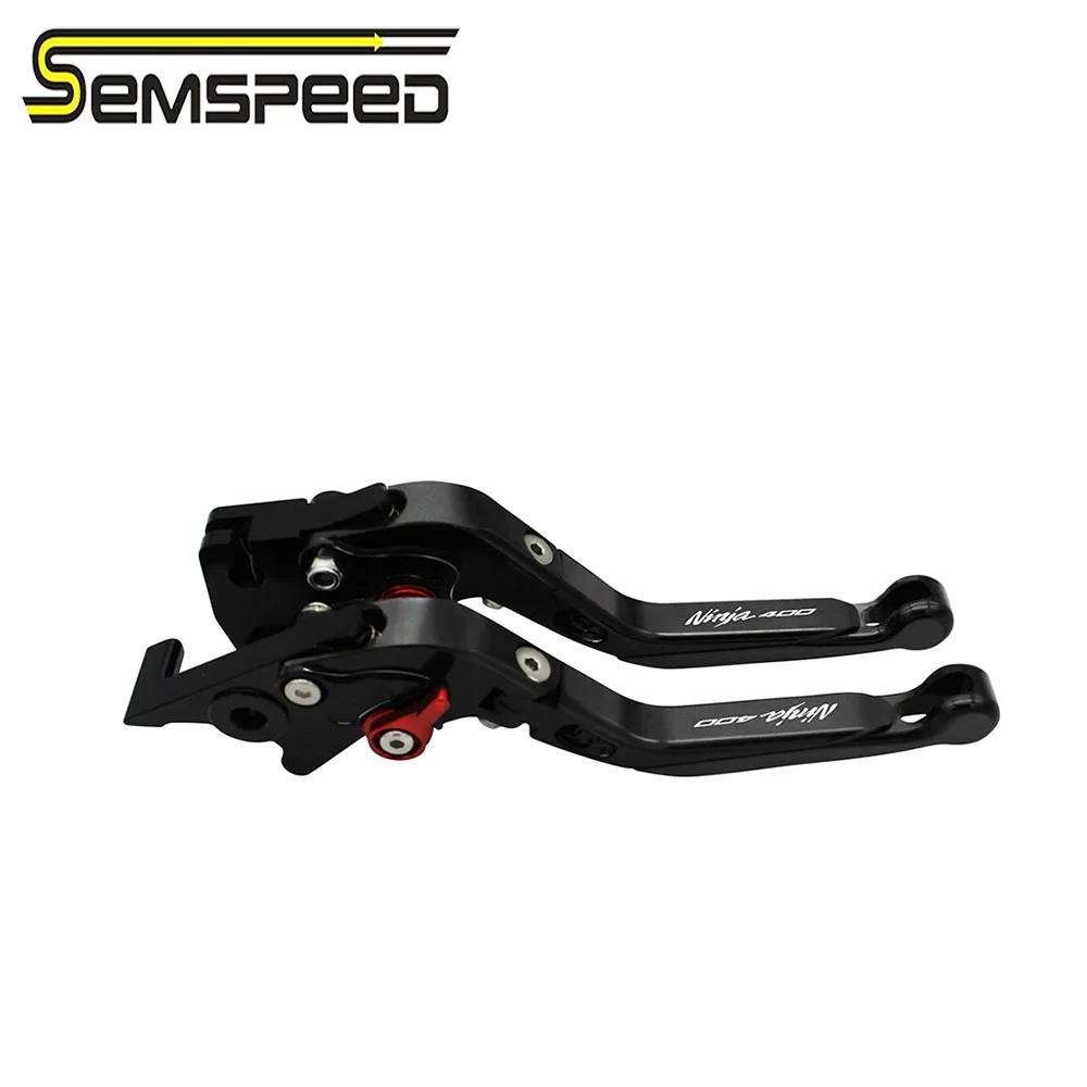 SEMSPEED Ninja400 logo For Kawasaki Ninja 400 2018 2019 2020 Motorcycle CNC Foldable Extendable Brake Clutch Levers Handle Grips |