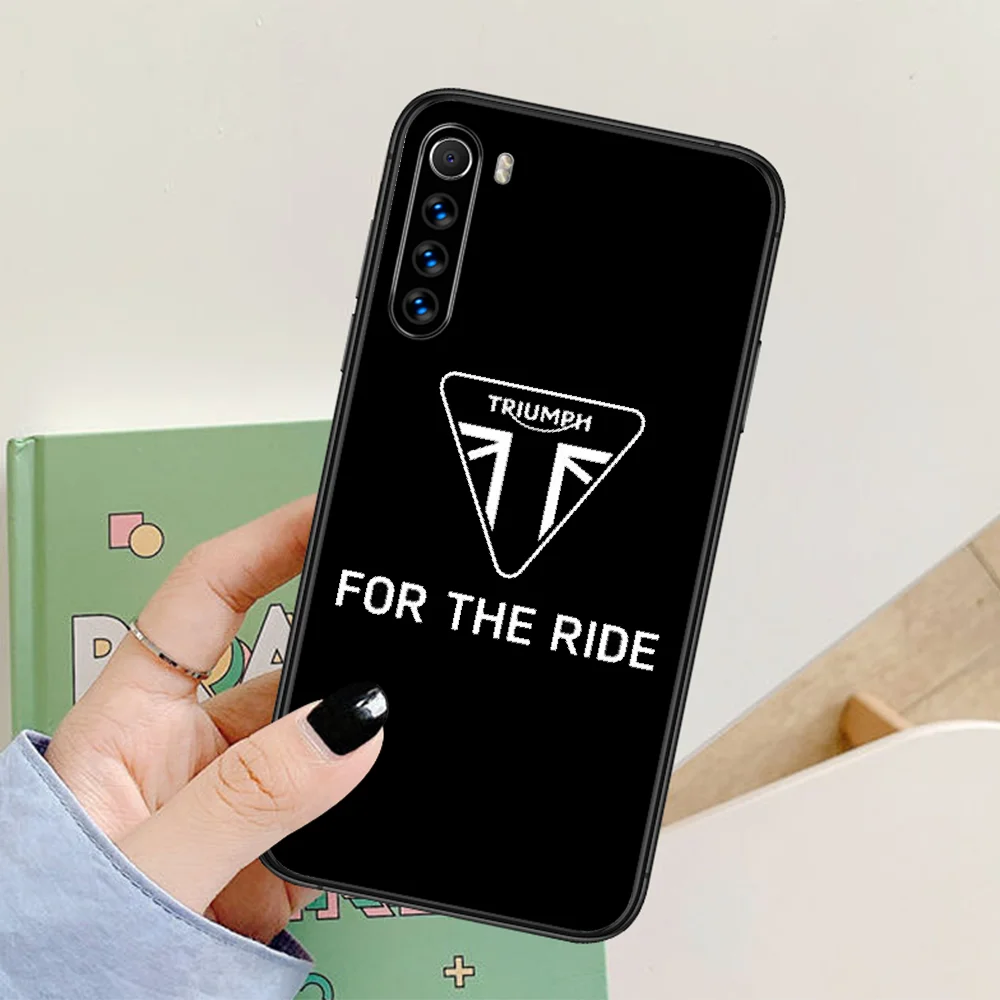 

Triumphs Motorcycle Phone Case For Xiaomi Redmi Note 7 8 8T 9 9S 4X 7 7A 9A K30 Pro Ultra black Back Silicone Etui Luxury Prime