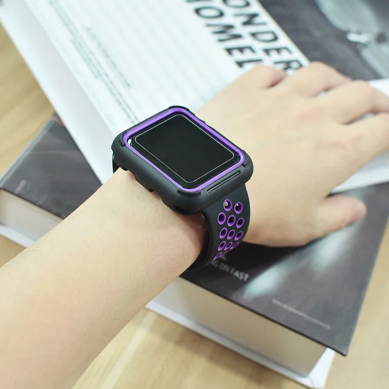 ТПУ чехол для Apple watch Case Apple watch 4/5 44 мм 40 мм силиконовые защитные часы бампер матч спортивный ремешок аксессуары 44 40