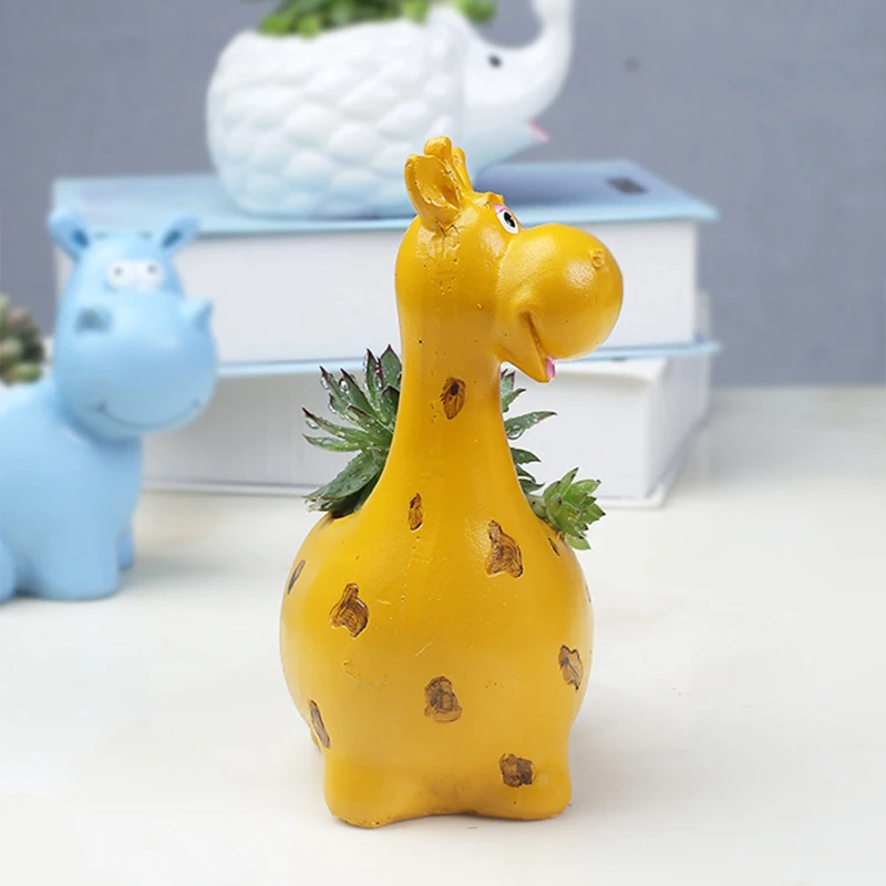 Домашнее украшение керамический жираф бегемот миниатюрная модель искусственное