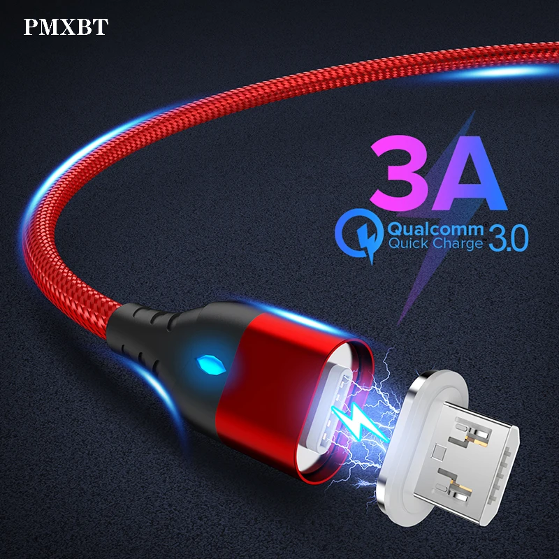 Магнитный кабель для быстрой зарядки 3 0 Micro USB зарядное устройство type C iPhone XS MAX 7