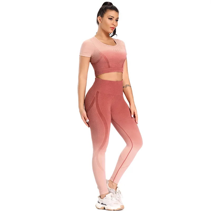 

Seamless Yoga suit women's gradual tight elastic fitness exercise suit women's clothing