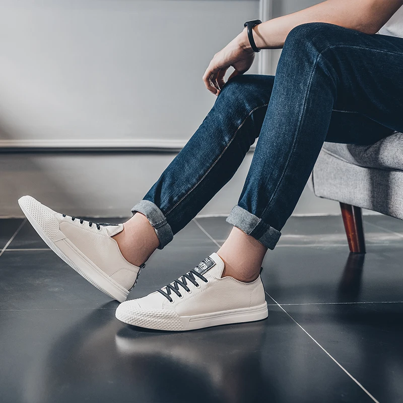 

2019 hot Handmade Vintage Fashion Luxury Brand Male Shoe Genuine Leather Sneakers Men Casual Shoes Mans Footwear