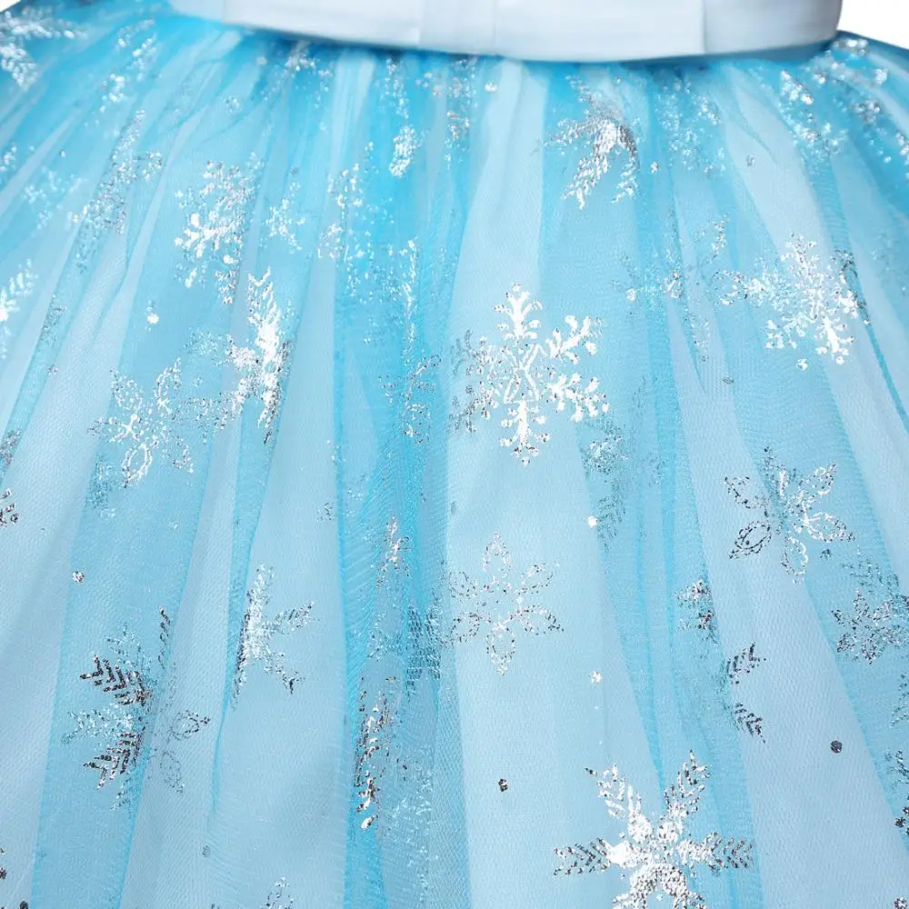 AmzBarley/платье принцессы Эльзы и Анны для девочек кружевное платье без рукавов со