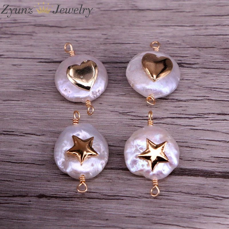 10 шт. браслет из натурального пресноводного жемчуга с кубическим цирконием в