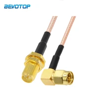 5cm 30m rf coaxial sma male right angle to rp sma female bulkhead rg316 wire extension cable antenna extender cable adapter