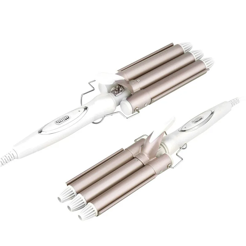 Профессиональные щипцы для завивки Керамика Тройная бочка волос стайлер