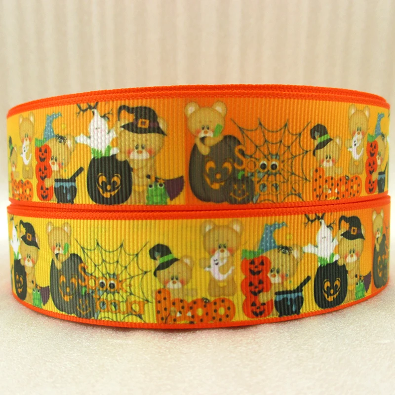 5 Yards 25mm Halloween Ribbons Grosgrain Party Decorations DIY Sewing Crafts For Making Hair Bows,5Yc301 images - 6