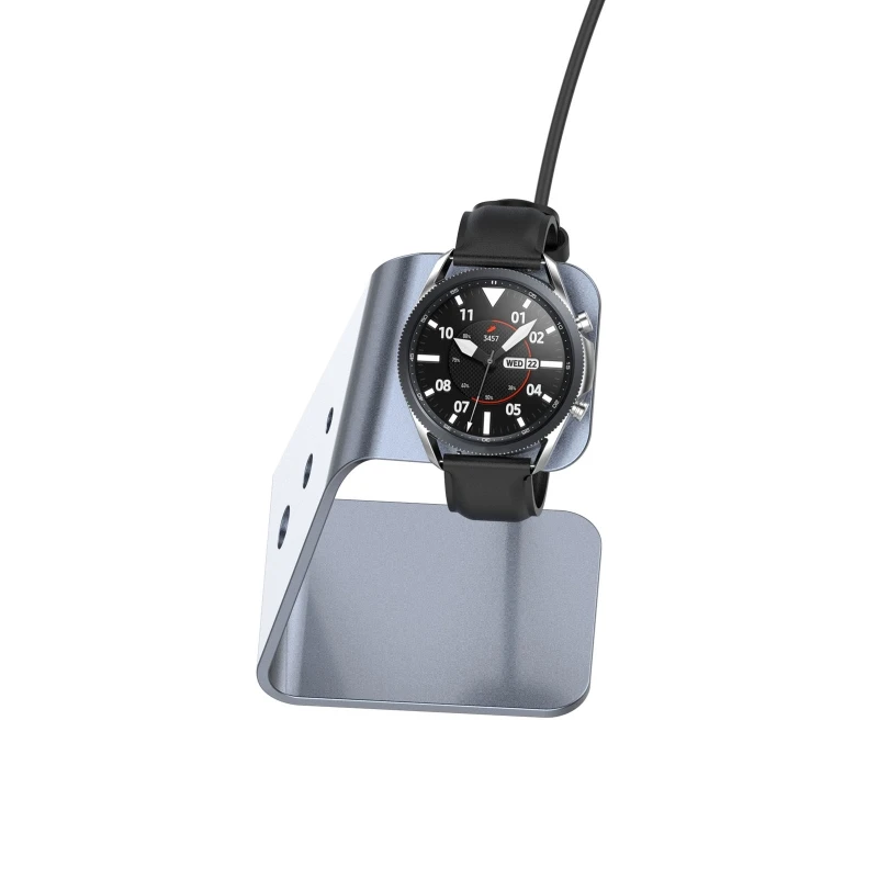 

Aluminum USB Charging Dock Magnetic Cradle for -Galaxy Watch 3 41mm 45mm SM-R850 SM-R840 Active 1 2 40/44mm R500 R820 R830