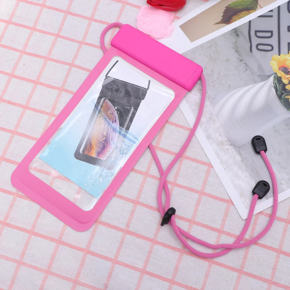 

Transparent TPU Pouch Touch Sensitive Mobile Phone Waterproof Bag for Diving Swimming Hot Spring Water Sports(Black)