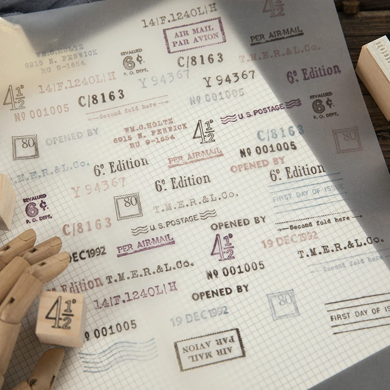 Винтажные деревянные почтовые марки английские Цифровые Мини Деревянные и