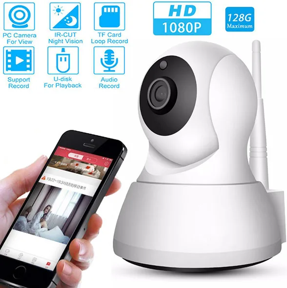 Видеонаблюдения WI FI Камера двухстороннее аудио Беспроводной 1080P IP домашняя ip