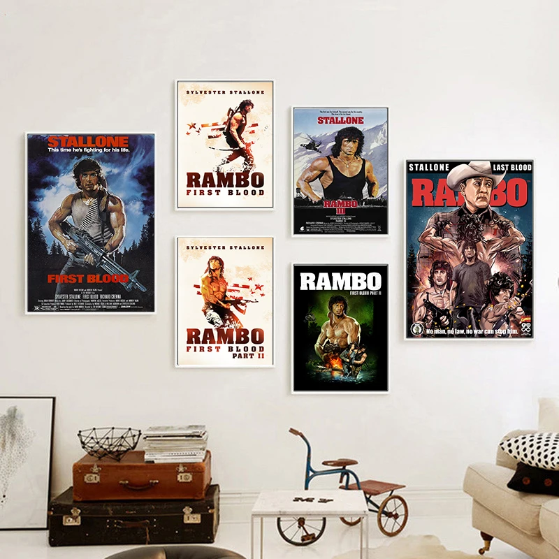 Капли крови фильм рисунок на холсте Абстрактная живопись Wall Art плакат печать