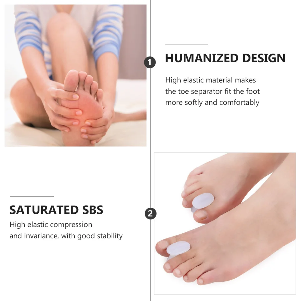 

5 Pairs Toe Separators Foot Corrector Bunion Corrector Durable Feet Care Tool