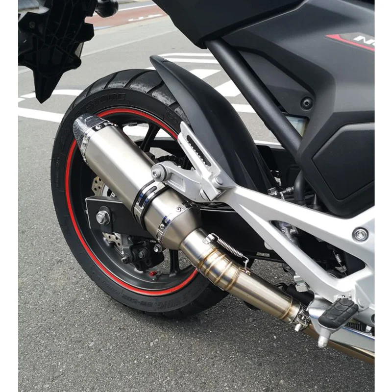 

Motorcycle Exhaust Vent Middle Link Pipe Stainless Steel Mid Connector Tube for HONDA NC700X NC750X NC750S NC700S Slip On Escape