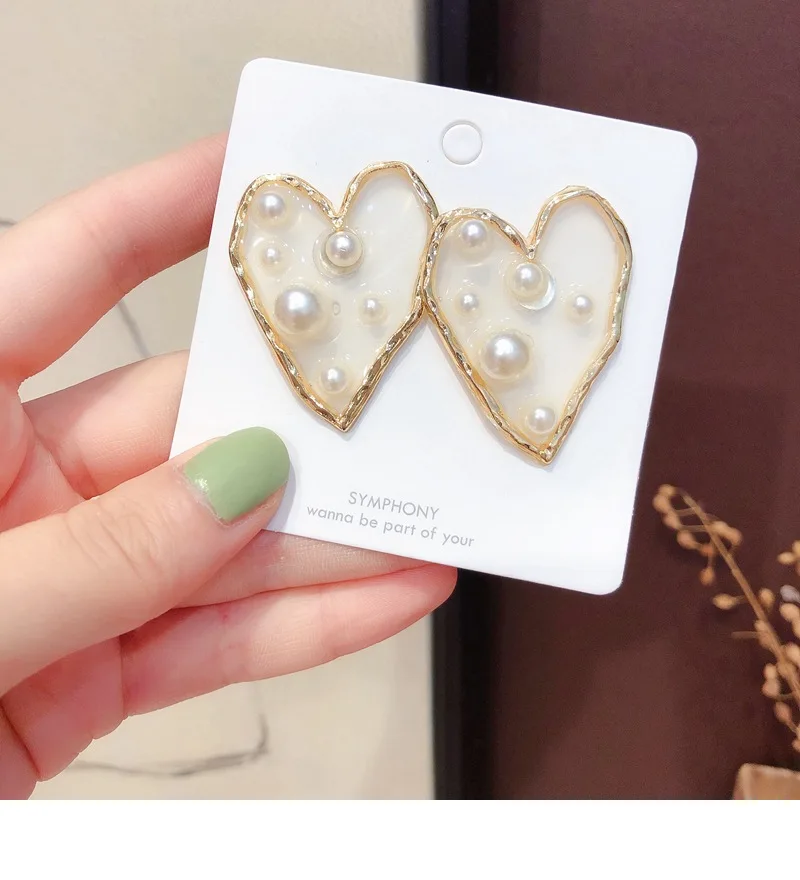 Корейские новые дизайнерские модные ювелирные изделия Love серьги с масляной