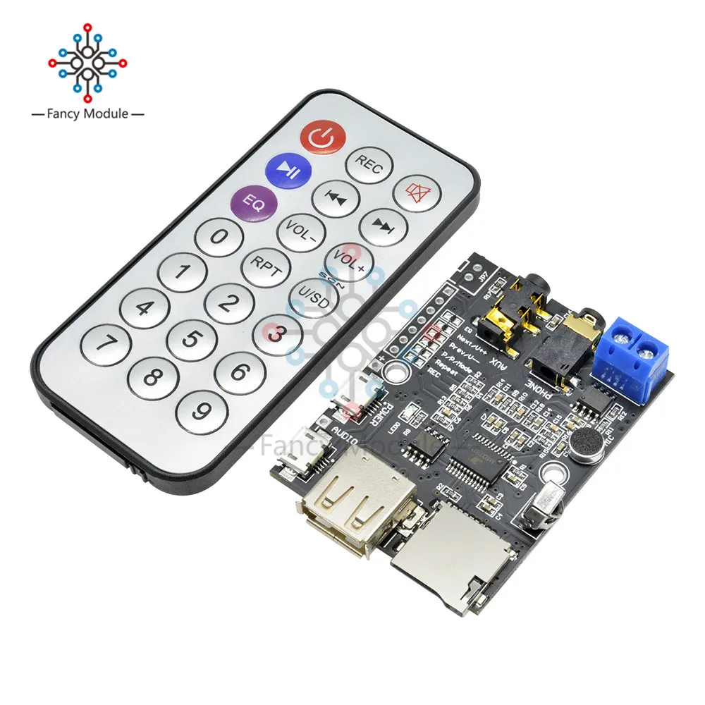 MP3 WMA WAV декодер доска DC 5V блок питания Micro USB 2 Вт усилитель TF карта u диск аудио AUX с