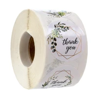 100 500pcs labels roll flower thank you stickers scrapbooking for gift decoration stationery sticker seal label handmade sticker
