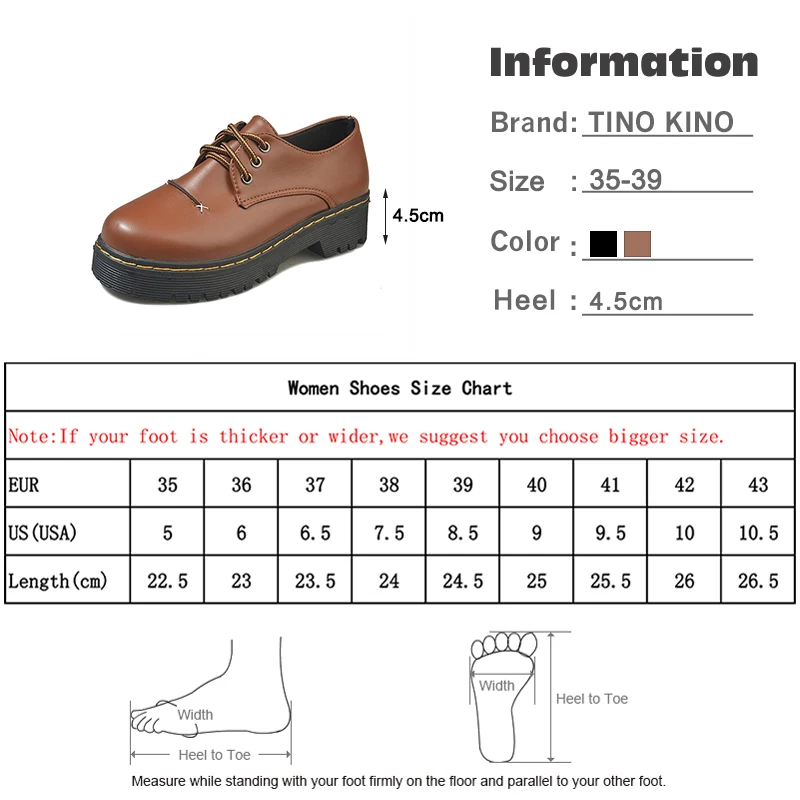 

Autumn Shoes Woman Low Heel PU Pumps Platform Round Toe Plus Velvet Warm Lace Up Ladies Sewing Fashion Female Footwear