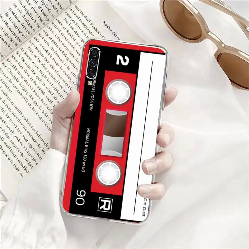 

Audio cassette retro pink Phone Case Transparent Samsung s9 s10 s20 Huawei honor P20 P30 P40 xiaomi note mi 8 9 pro lite plus