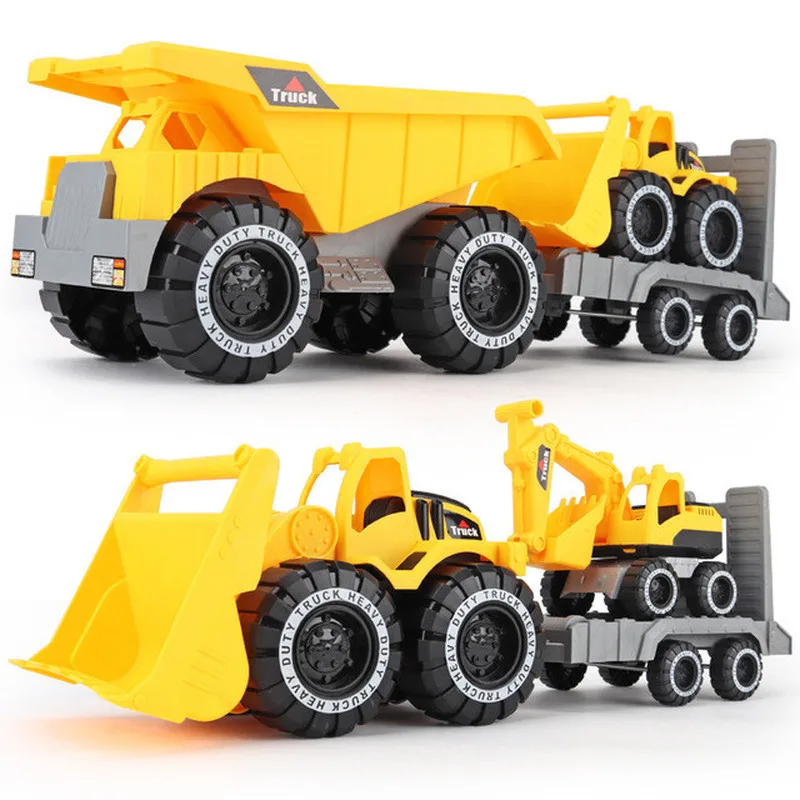Classic Baby Simulation Engineering Car Toy Excavator Bulldozer Model Tractor Dump Truck Mini for Kid Boy Gift | Игрушки и хобби