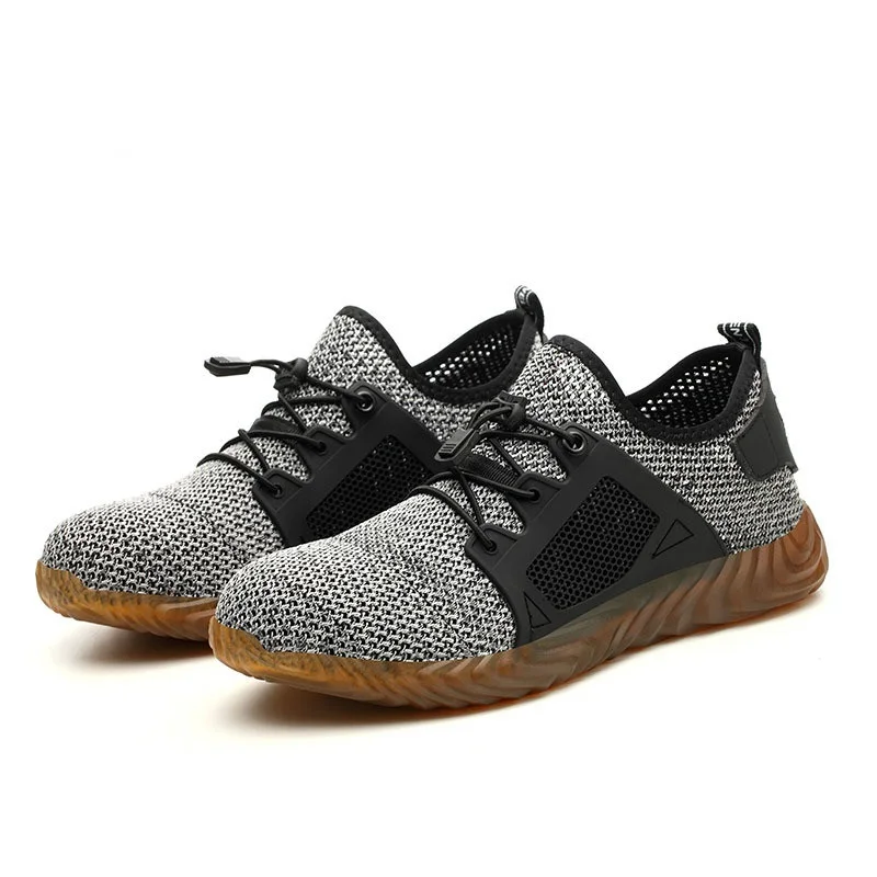 

Work Safety Shoes Steel Toe Anti Smashing Anti-slip Puncture Proof Work Boots Q9 Be Applicable Outdoor Woman and Men Round Toe