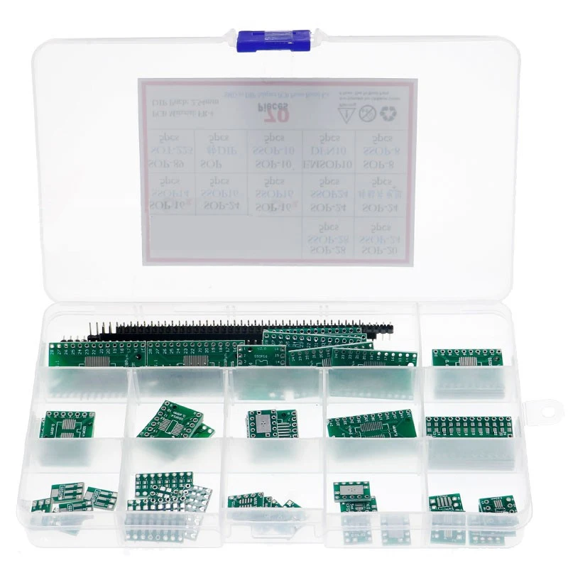 

70pcs/Lot PCB Board Kit SMD Turn To DIP Adapter Converter Plate SOP8 SOP10 SOP14 SOP16 SOP24 SOP28