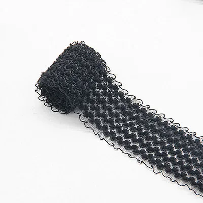 5019 flower black5cm Резинка 50 мм черно-белая эластичная лента черно-белая кружевная сетчатая одежда платье для девочек Женская одежда для шитья ручная работа 1 м - Цвет: 5019 flower black5cm