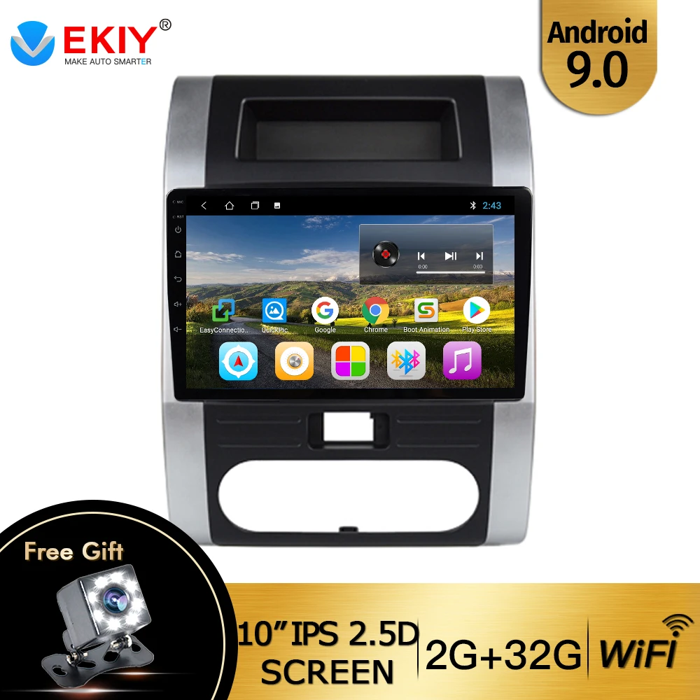 EKIY 10 1 &quotIPS Android 9 0 DVD автомобильное радио для Nissan X Trail XTrail T32 T31 Qashqai 2008 2012 GPS