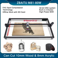 zbaitu m81 80w cnc laser engraving machine cutter engraver for woodmetal mark wifi offline control lightburn lasergrbl