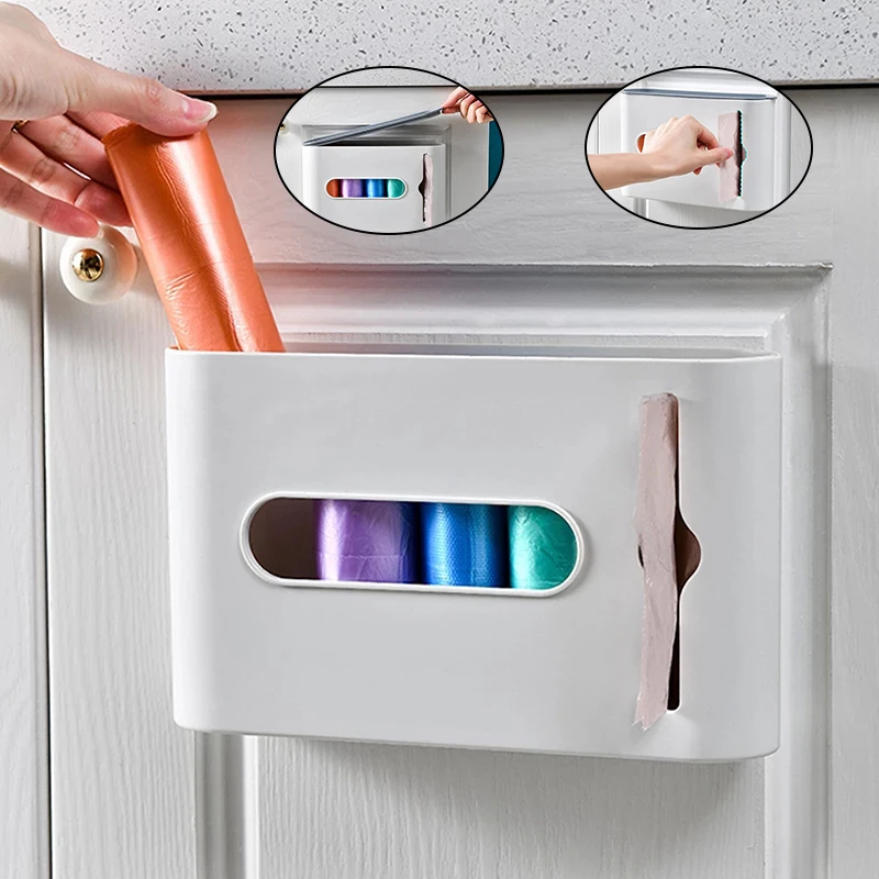 

Контейнер для хранения мусорных мешков, настенный подвесной контейнер для мусора, стандартные коробки для мусорных мешков, Бытовые аксессу...