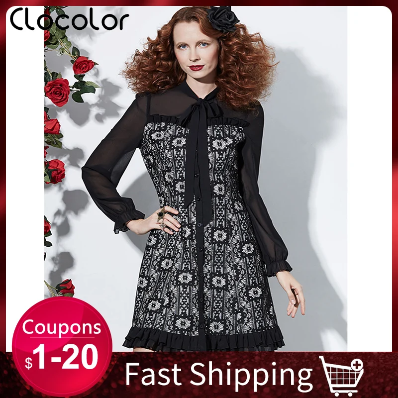 Богемное готическое винтажное платье с кружевами шифоновое черный Прозрачное