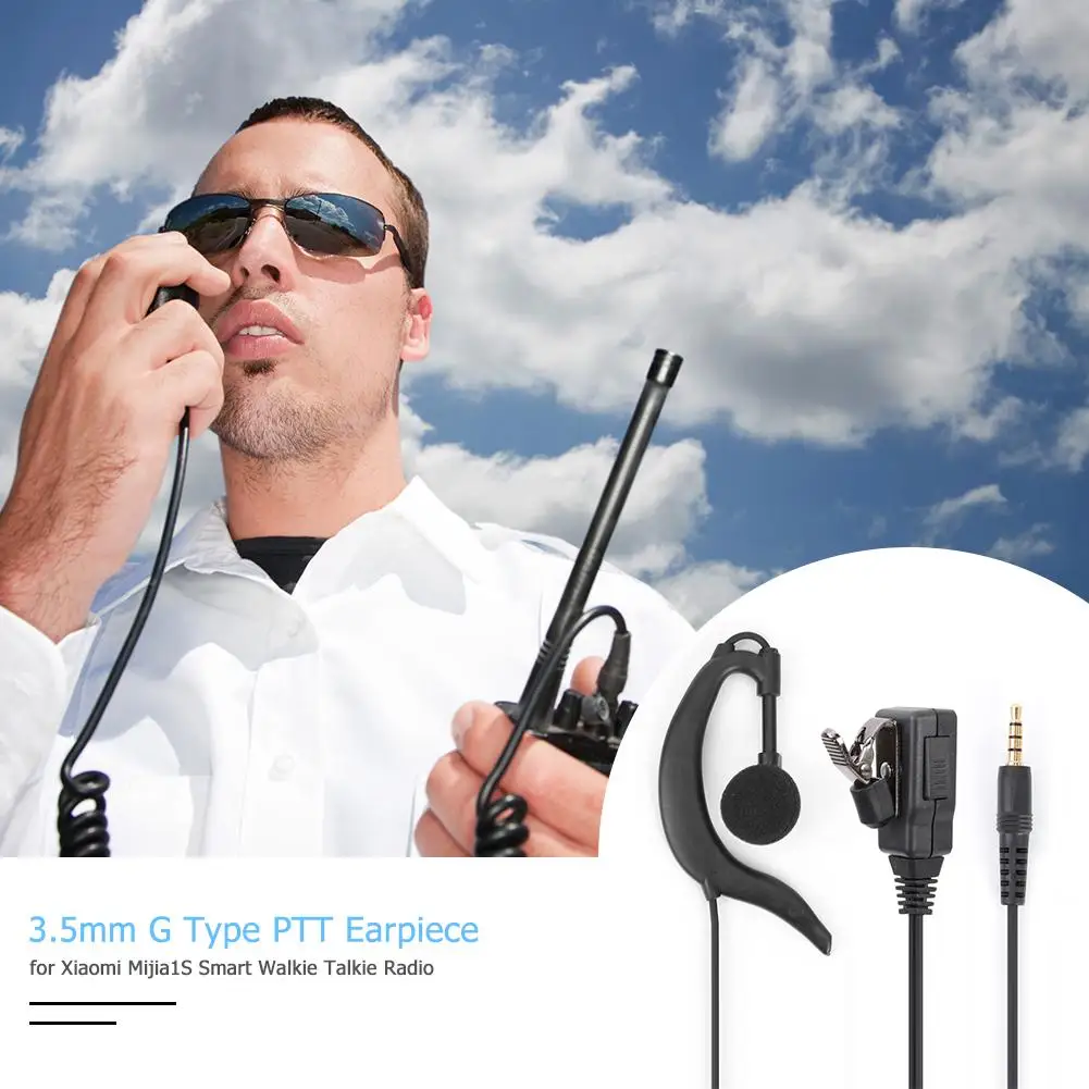 

3.5mm G Type PTT Headset Earpiece Earphone for Xiaomi Mijia 1S Walkie Talkie Pu Wire Tensile and More Durable with Long Life