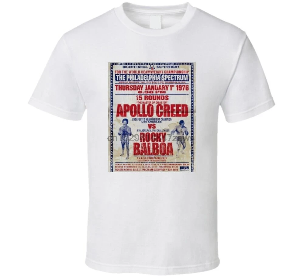 Классическая футболка с постером фильма Рокки против Аполлона |