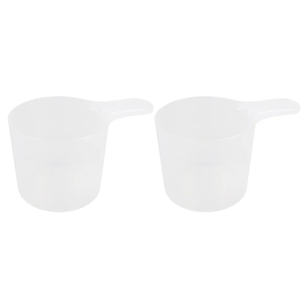 

2Pcs Pet Food Spoons Puppy Cat Food Feeder Shovels Pet Food Scoops (White)