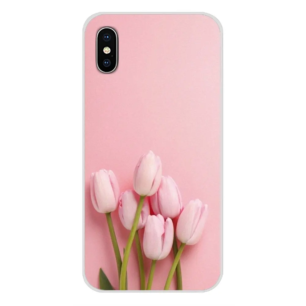 Тюльпан красивые цветы для Samsung Galaxy S3 S4 S5 Mini S6 S7 Edge S8 S9 S10 Lite Plus Note 4 5 8 9 аксессуары