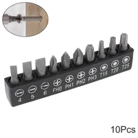 10pcs high hardness batch head combination screwdriver inside hexagon special with megnetic for charging drill bits