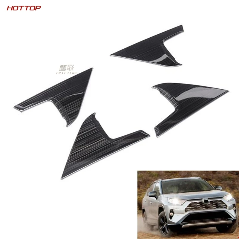 Внутренняя отделка ручки из нержавеющей стали черного цвета для Toyota RAV4 2019 2020 5th |