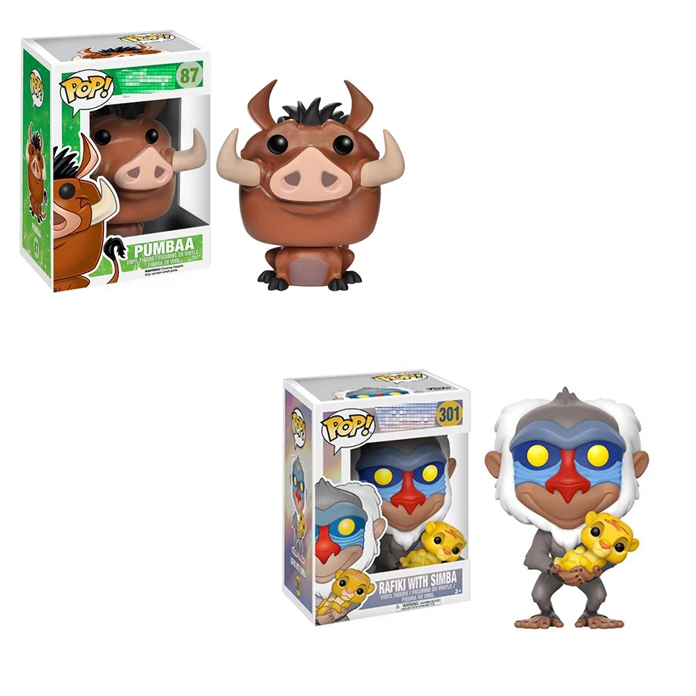 Funko POP! Король Лев Pumbaa рафики с симбой виниловые Фигурки Коллекционная модель