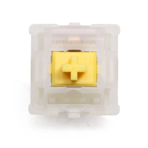 gateron cap milky yellow v2 switch extras 5pin rgb linear 63g mx stem switch for mechanical keyboard 50m with acrylic base case free global shipping