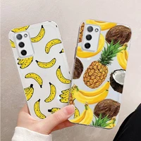 fashion cute cartoon fruit lemon phone case for xiaomi mi 11 ultra lite 10 redmi note 9 8 7 9a k30s k40 pro transparent